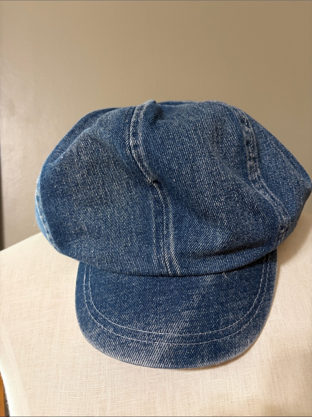 Cara Park slouchy Denim Newsboy Cap - Picture 5 of 9